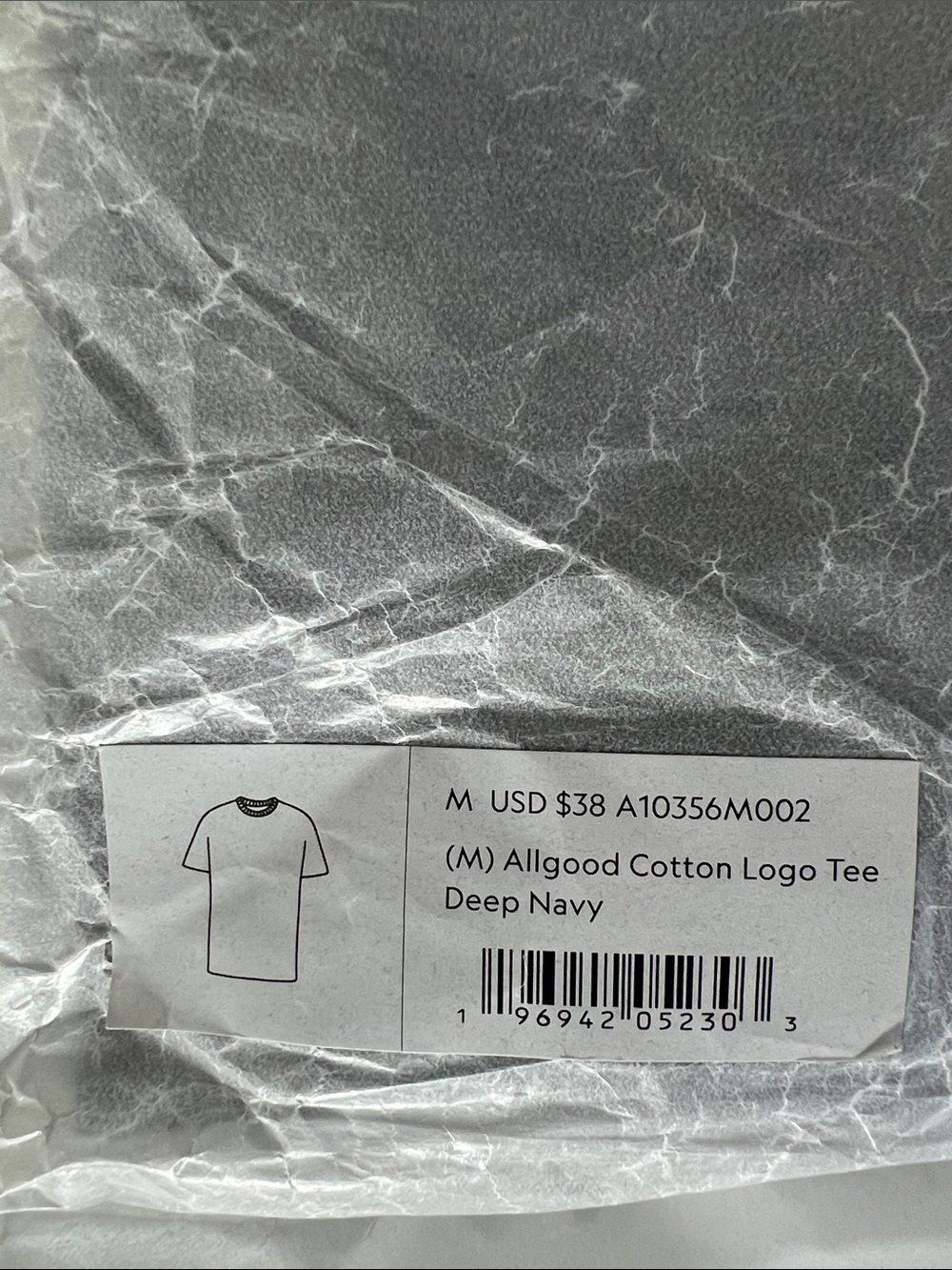 NWT Allbirds Men's Allgood Cotton Logo Tee Deep Navy Size M - Picture 12 of 14